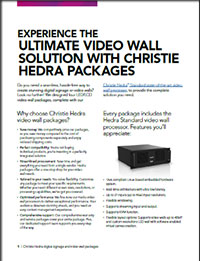 Hedra packages data sheet: Experience the ultimate video wall solutions with Christis Hedra packages.