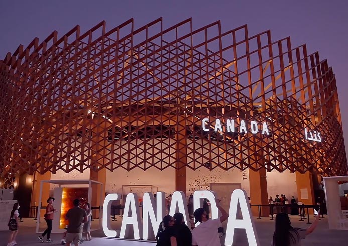 The Canada Pavilion immersed its visitors in stunning 360° visuals followed by interactive futuristic fun.
