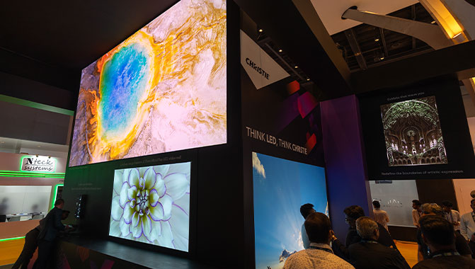 A Christie LED display wall at InfoComm India